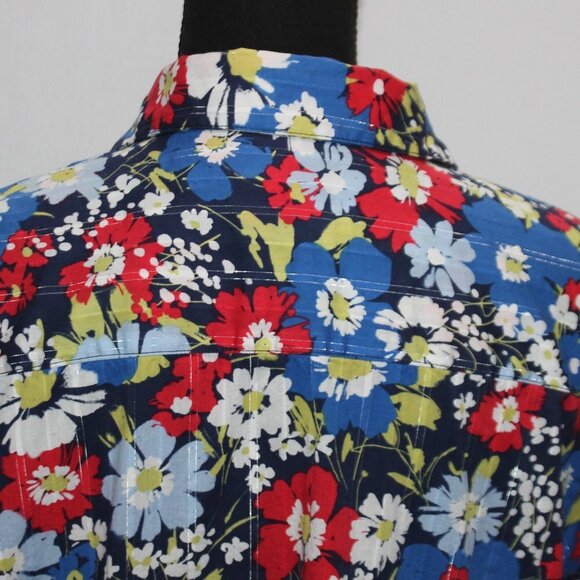 Alfred Dunner Floral 3/4 Sleeve Blouse - Picture 10 of 12